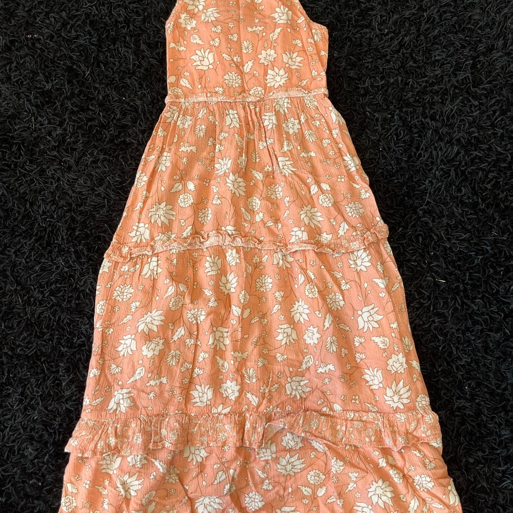 Floral Peach Kids Dress